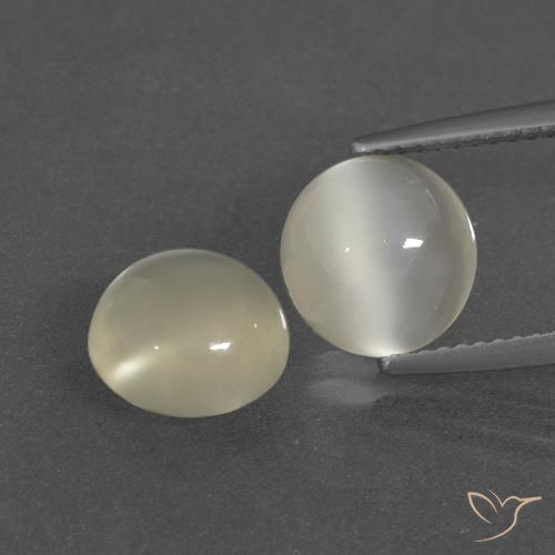 5.40ctw Naturel Blanc chaud Pierre de lune, Tour, Translucide