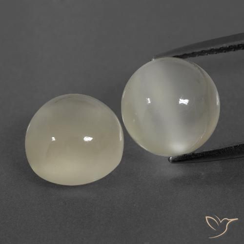 7.14ctw Naturel Blanc chaud Pierre de lune, Tour, Translucide