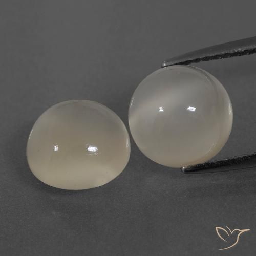 6.26ctw Naturel Blanc chaud Pierre de lune, Tour, Translucide