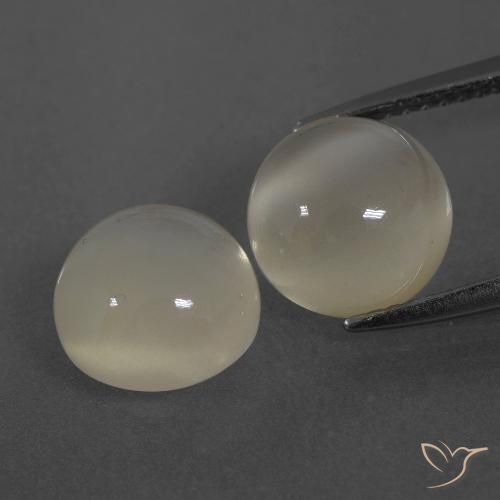7.01ctw Naturel Blanc chaud Pierre de lune, Tour, Translucide