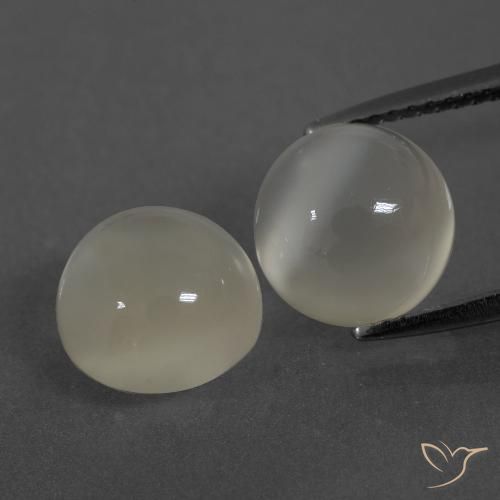 7.15ctw Naturel Blanc chaud Pierre de lune, Tour, Translucide