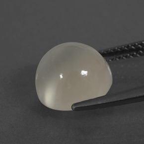 Pierre de lune blanc naturelle coupe roude, 3,51 ct, translucide