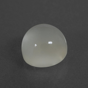 Pierre de lune blanc naturelle coupe roude, 3,51 ct, translucide