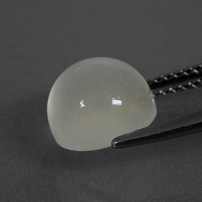 Pierre de lune blanc naturelle coupe roude, 3,51 ct, translucide