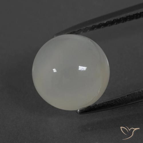 3.19ct Naturel Blanc chaud Pierre de lune, Tour, Translucide