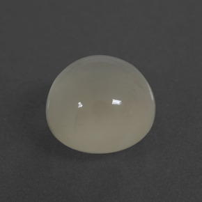 Pierre de lune blanc naturelle coupe roude, 3,58 ct, translucide