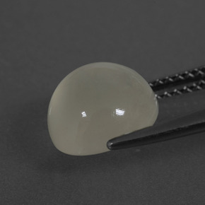 Pierre de lune blanc naturelle coupe roude, 3,58 ct, translucide