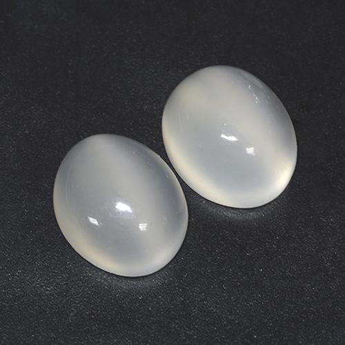 Achetez naturel 8,20ct blanc pierre de lune gems, coupe ovale, en provenance inde chez gemselect. en stock, livraison internationale!