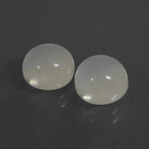 Achetez naturel 5,22ct blanc pierre de lune gems, coupe roude, en provenance inde chez gemselect. en stock, livraison internationale!