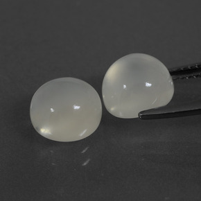 Achetez naturel 5,22ct blanc pierre de lune gems, coupe roude, en provenance inde chez gemselect. en stock, livraison internationale!