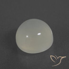 Pierre de lune blanc naturelle coupe roude, 3,70 ct, translucide