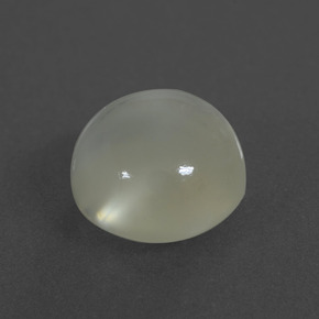 Pierre de Lune Blanc chaud naturelle Coupe roude, 3.73 ct, Translucide