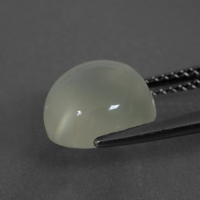 Pierre de Lune Blanc chaud naturelle Coupe roude, 3.73 ct, Translucide