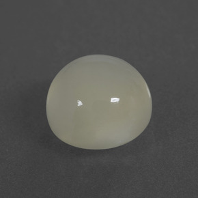 Pierre de lune blanc naturelle coupe roude, 3,55 ct, translucide