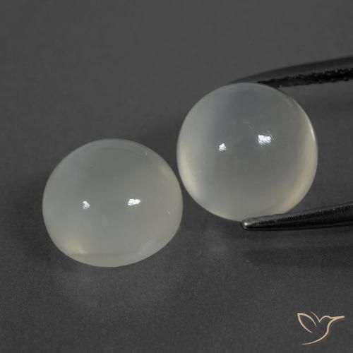 6.94ctw Naturel Blanc chaud Pierre de lune, Tour, Translucide