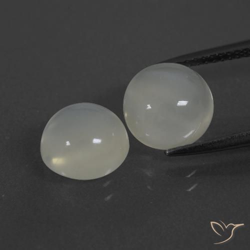 6.12ctw Naturel Blanc chaud Pierre de lune, Tour, Translucide