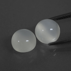 Achetez naturel 5,18ct blanc pierre de lune gems, coupe roude, en provenance inde chez gemselect. en stock, livraison internationale!