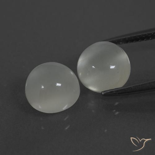 4.91ctw Naturel Blanc chaud Pierre de lune, Tour, Translucide