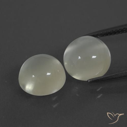 6.90ctw Naturel Blanc chaud Pierre de lune, Tour, Translucide