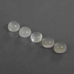 Achetez naturel 5.19ct Blanc chaud Pierre de Lune gems, Coupe roude, En provenance Inde chez GemSelect. En stock, livraison internationale!