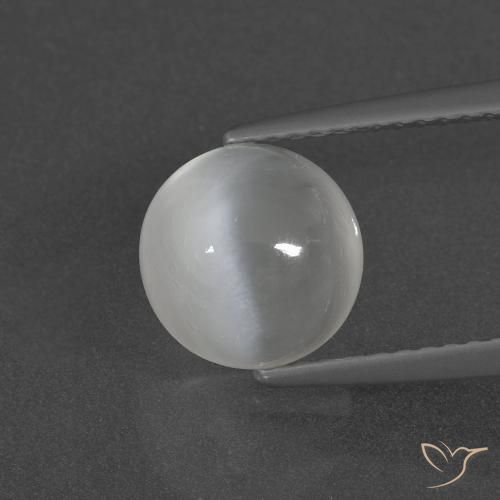 Pierre de lune blanc naturelle coupe roude, 2,30 ct, translucide