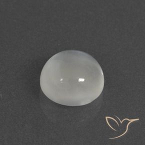Pierre de lune blanc naturelle coupe roude, 2,30 ct, translucide
