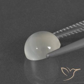 Pierre de lune blanc naturelle coupe roude, 2,30 ct, translucide