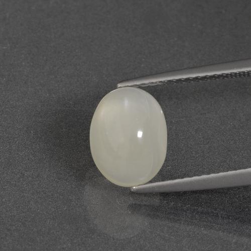 Pierre de Lune Blanc chaud naturelle Coupe ovale, 2.82 ct, Translucide