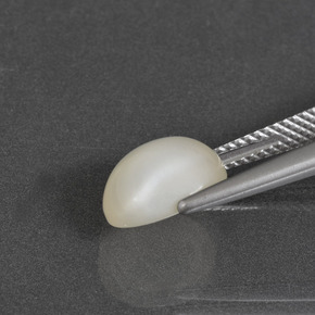 Pierre de Lune Blanc chaud naturelle Coupe ovale, 2.82 ct, Translucide