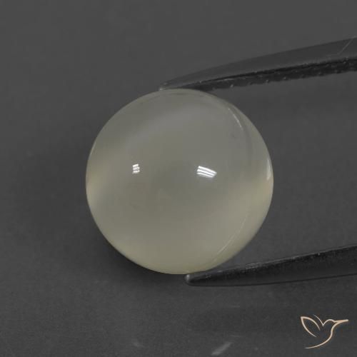 3.33ct Naturel Blanc chaud Pierre de lune, Tour, Translucide