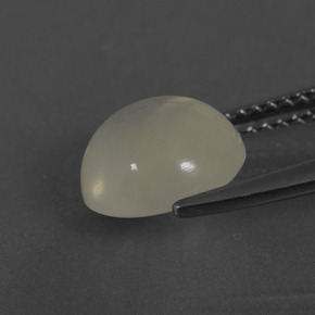 Pierre de lune blanc naturelle coupe roude, 2,64 ct, translucide