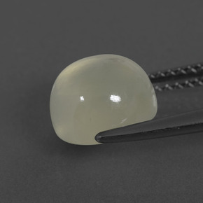Pierre de lune blanc naturelle coupe roude, 3,22 ct, translucide