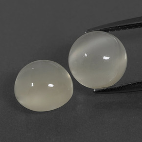 Achetez naturel 4,56ct blanc pierre de lune gems, coupe roude, en provenance inde chez gemselect. en stock, livraison internationale!