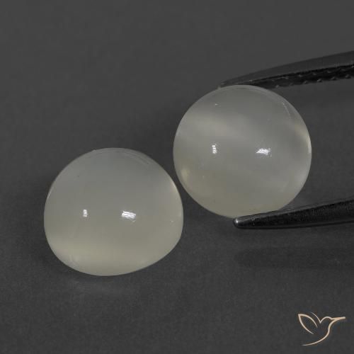 4.67ctw Naturel Blanc chaud Pierre de lune, Tour, Translucide