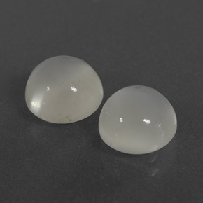 Achetez naturel 4.27ct Blanc chaud Pierre de Lune gems, Coupe roude, En provenance Inde chez GemSelect. En stock, livraison internationale!