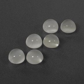 Achetez naturel 6,07ct blanc pierre de lune gems, coupe roude, en provenance inde chez gemselect. en stock, livraison internationale!