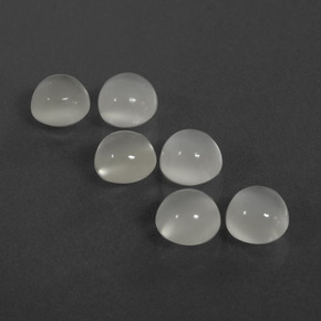 Achetez naturel 6,07ct blanc pierre de lune gems, coupe roude, en provenance inde chez gemselect. en stock, livraison internationale!