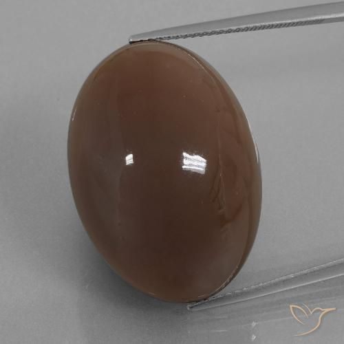 Pierre de lune marron naturelle coupe ovale, 41,62 ct, opaque