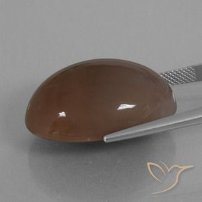 Pierre de lune marron naturelle coupe ovale, 41,62 ct, opaque