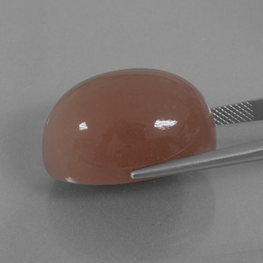 Pierre de lune marron naturelle coupe ovale, 49,49 ct, opaque