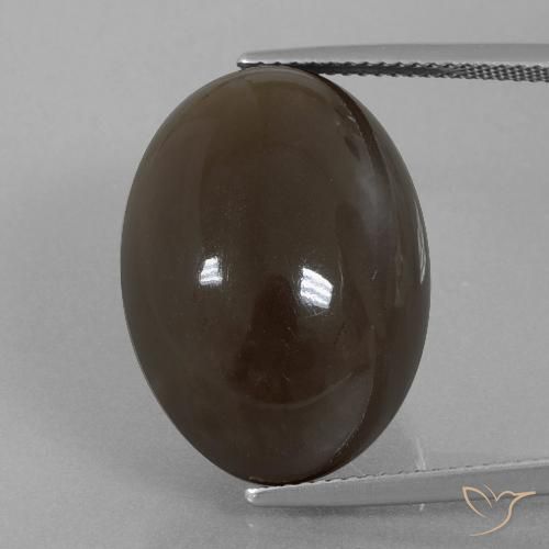 29.78ct Naturel Marron ambré Pierre de lune, ovale, Opaque