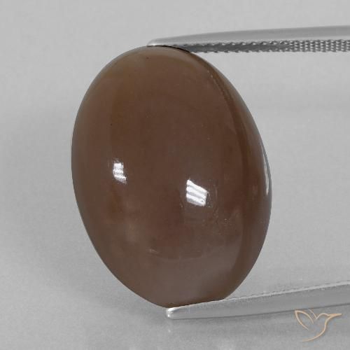 22.40ct Naturel Brun moyen Pierre de lune, ovale, Opaque