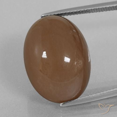 29.70ct Naturel Marron chaud Pierre de lune, ovale, Opaque
