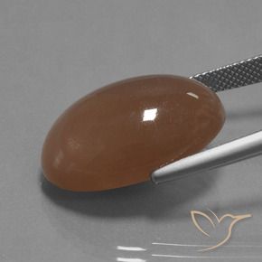 Pierre de lune Pêche profond naturelle ovale, 20.88 ct, Opaque