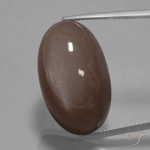 42.26ct Naturel Brun moyen Pierre de lune, ovale, Opaque