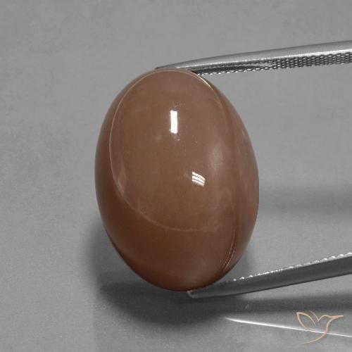35.65ct Naturel Brun moyen Pierre de lune, ovale, Opaque