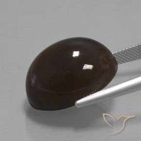 Pierre de lune Marron foncé naturelle ovale, 32.69 ct, Opaque