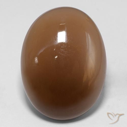 30.74ct Naturel Brun doré Pierre de lune, ovale, Translucide