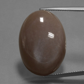 Pierre de Lune Brun chocolat naturelle Coupe ovale, 28.89 ct, Opaque