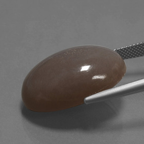 Pierre de Lune Brun chocolat naturelle Coupe ovale, 28.89 ct, Opaque